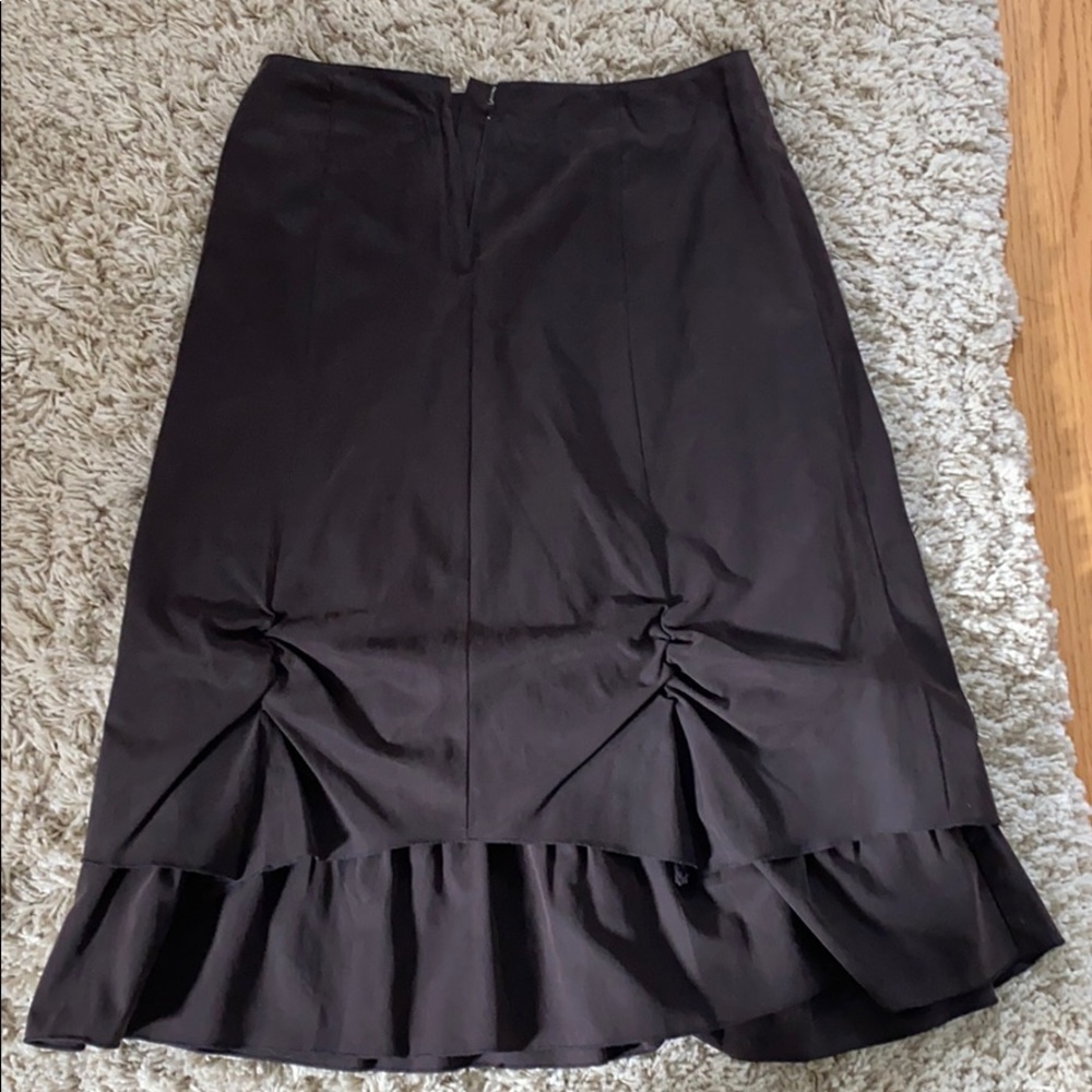 Brown Midi Pleated Skirt